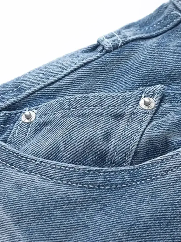 Men's Wide Leg High Waist Relaxed Fit Jeans