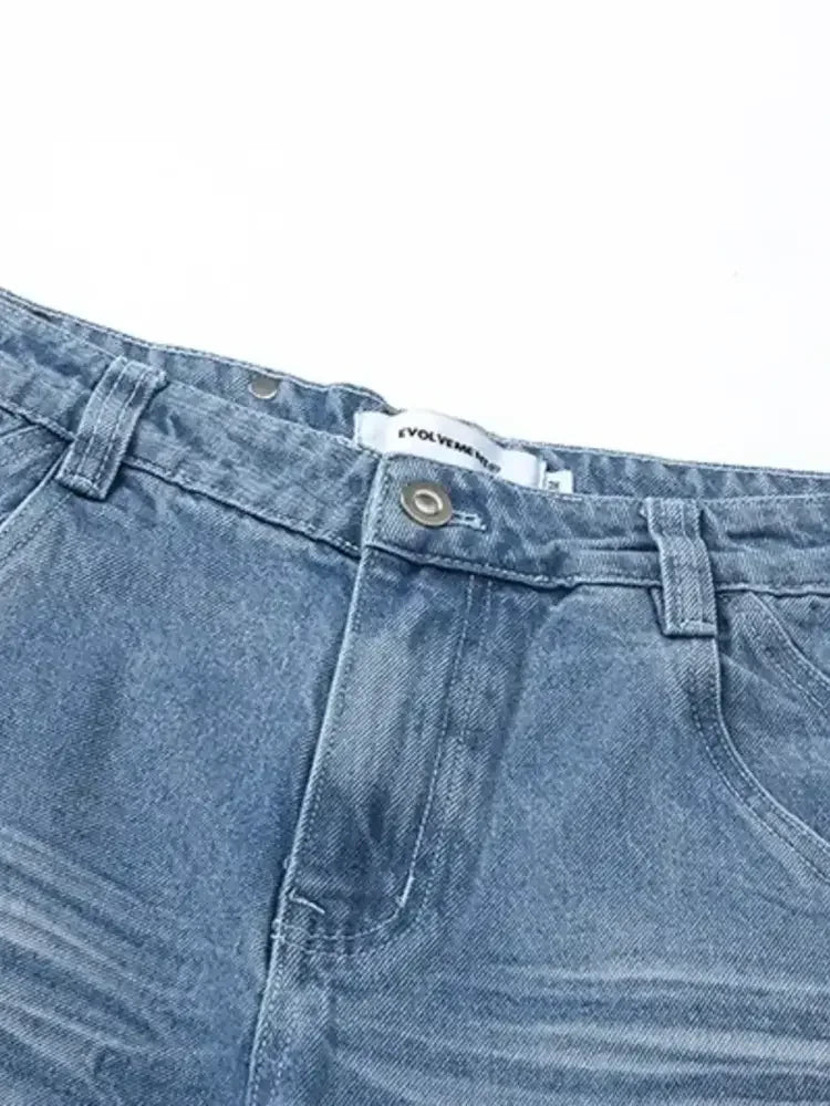 Men's Wide Leg High Waist Relaxed Fit Jeans