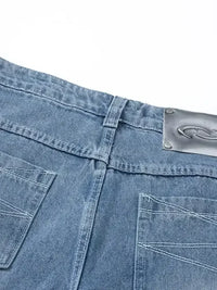 Men's Wide Leg High Waist Relaxed Fit Jeans