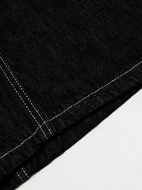 Men's Wide Leg Jeans with Contrast Stitching