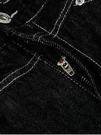 Men's Wide Leg Jeans with Contrast Stitching