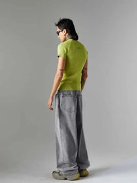 Men's Wide Leg Jeans with Pockets