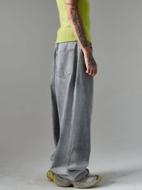 Men's Wide Leg Jeans with Pockets