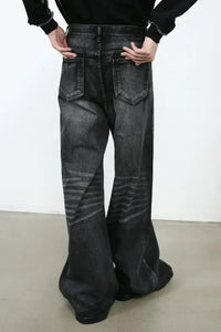 Men's Wide Leg Jeans with Pockets