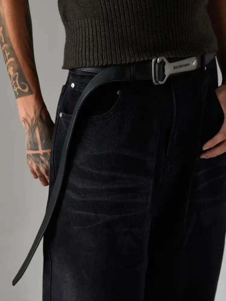 Men's Wide Leg Jeans with Pockets