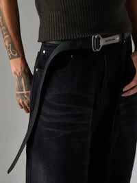 Men's Wide Leg Jeans with Pockets