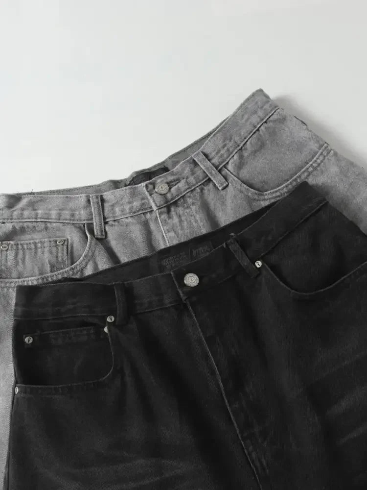 Men's Wide Leg Jeans with Pockets