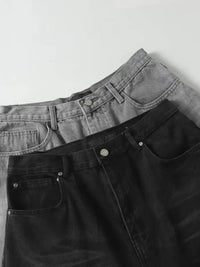 Men's Wide Leg Jeans with Pockets