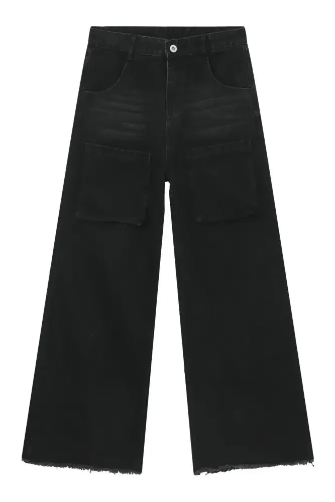 Men's Wide Leg Jeans with Pockets