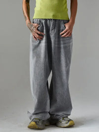 Men's Wide Leg Jeans with Pockets