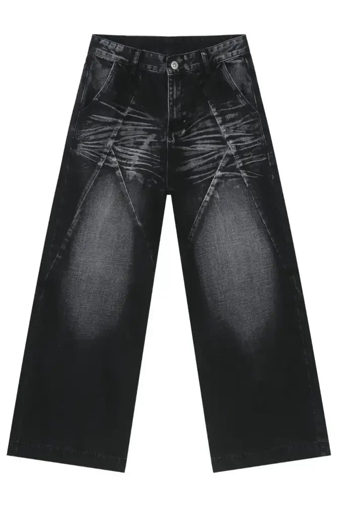 Men's Wide Leg Jeans with Pockets