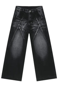 Men's Wide Leg Jeans with Pockets