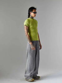 Men's Wide Leg Jeans with Pockets
