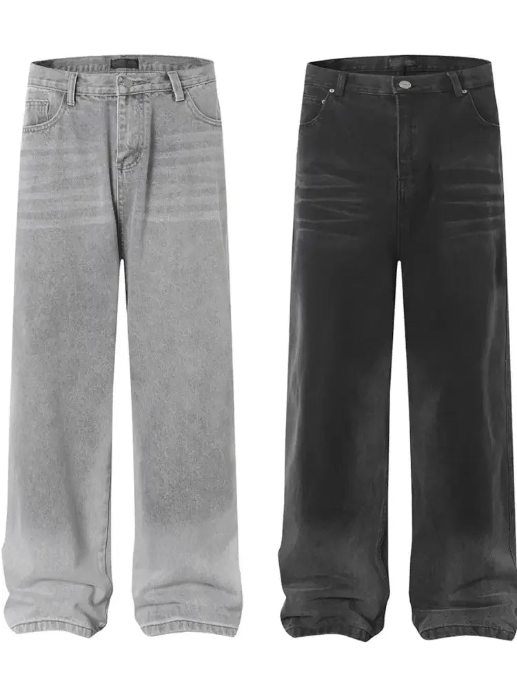 Men's Wide Leg Jeans with Pockets