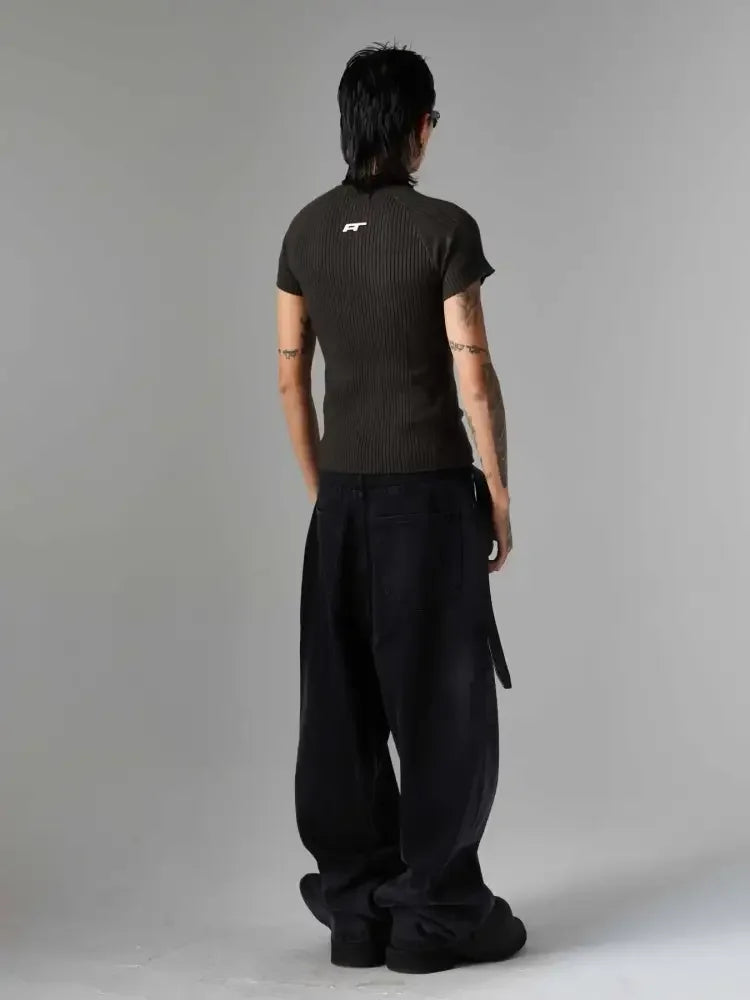 Men's Wide Leg Jeans with Pockets
