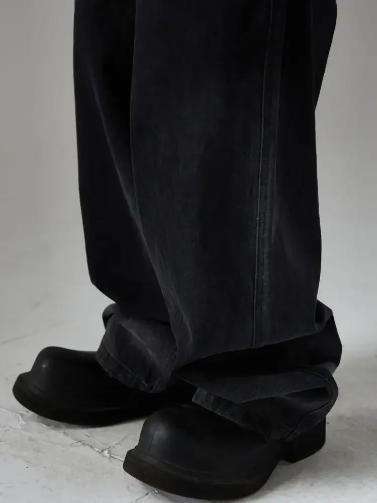 Men's Wide Leg Jeans with Pockets