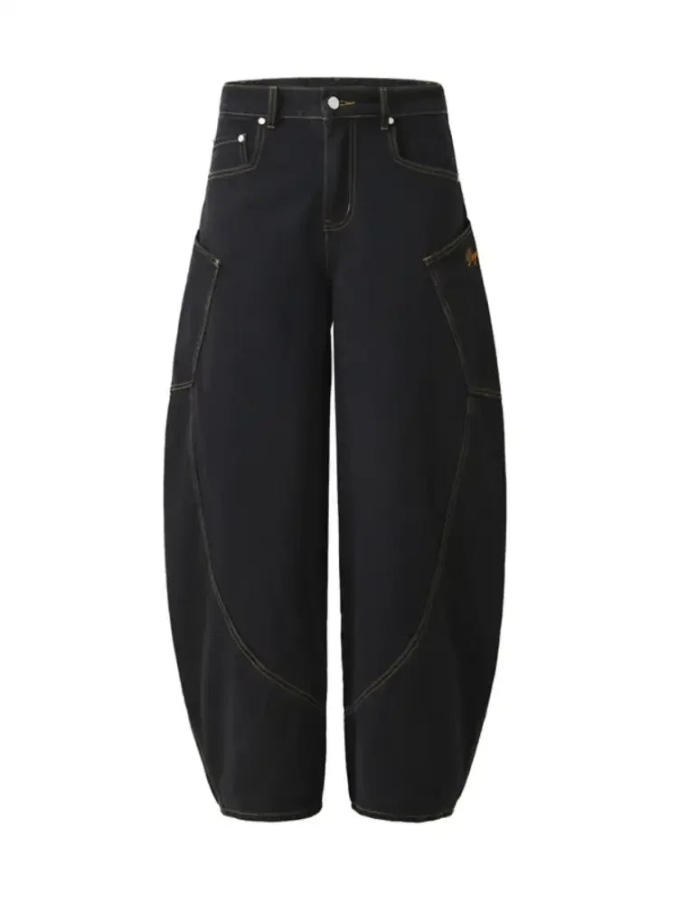 Men's Wide Leg Jeans with Pockets