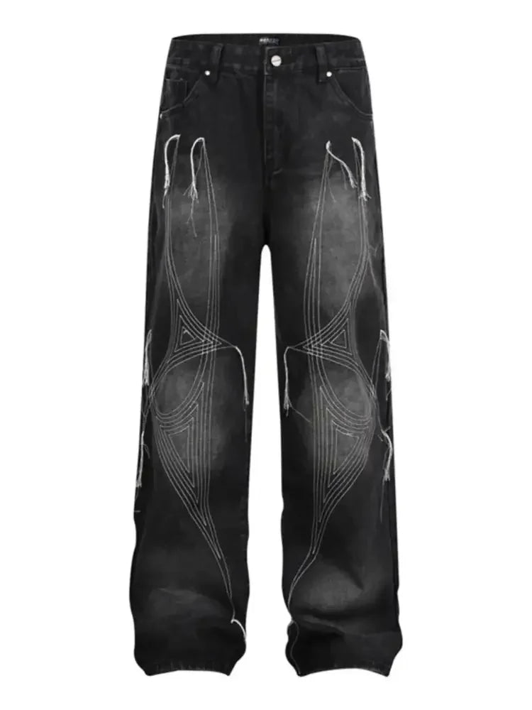 Men's Wide Leg Jeans with Pockets