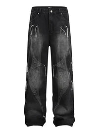 Men's Wide Leg Jeans with Pockets