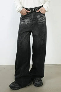 Men's Wide Leg Jeans with Pockets