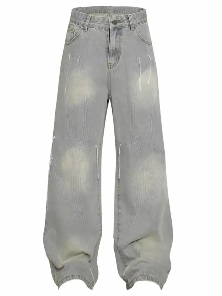 Men's Wide Leg Jeans with Pockets