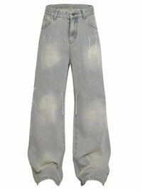 Men's Wide Leg Jeans with Pockets