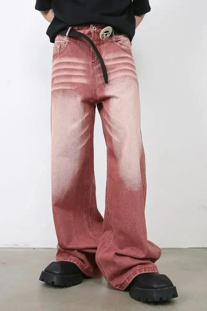 Men's Wide Leg Jeans with Pockets - Update AvenueTrendsi100400237956380100400237956380Men's Wide Leg Jeans with PocketsRust