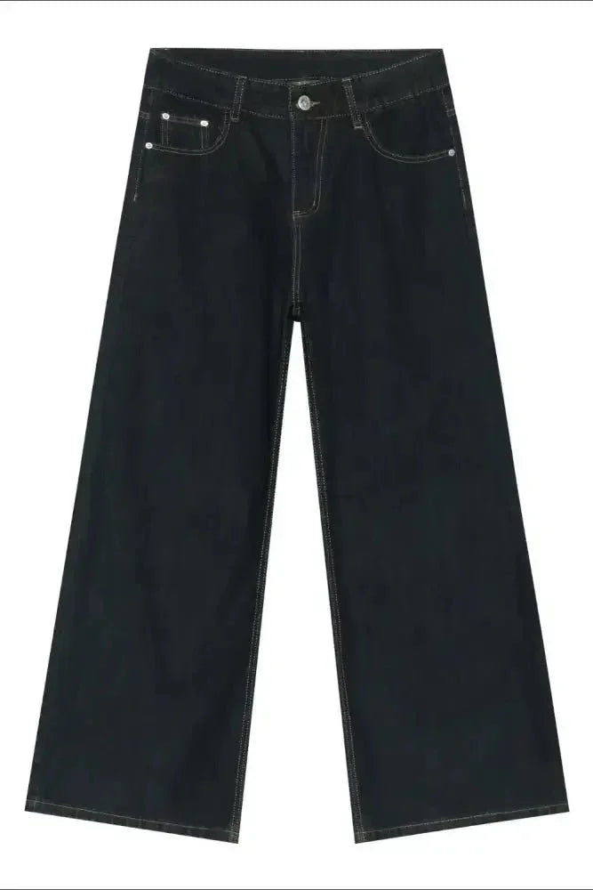 Men's Wide Leg Jeans with Pockets - Update AvenueTrendsi100400265052702100400265052702Men's Wide Leg Jeans with PocketsDark