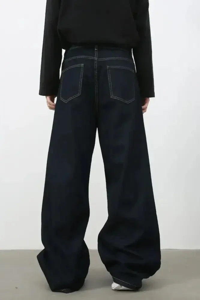 Men's Wide Leg Jeans with Pockets - Update AvenueTrendsi100400265052702100400265052702Men's Wide Leg Jeans with PocketsDark