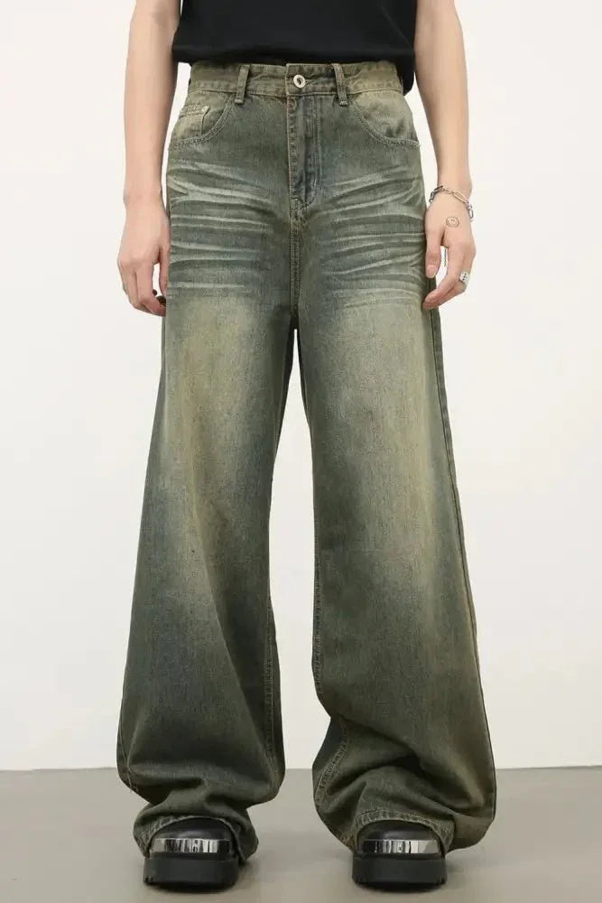 Men's Wide Leg Jeans with Pockets - Update AvenueTrendsi100400679289335100400679289335Men's Wide Leg Jeans with PocketsDark