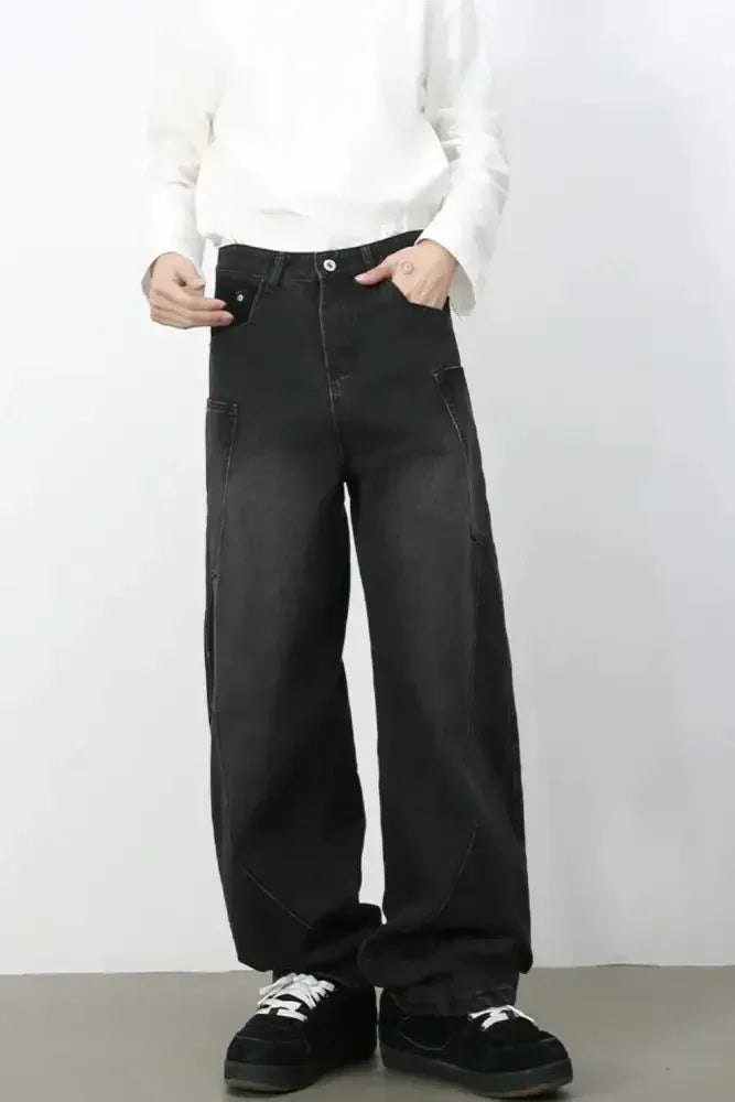 Men's Wide Leg Jeans with Pockets - Update AvenueTrendsi100400801763613100400801763613Men's Wide Leg Jeans with PocketsBlack
