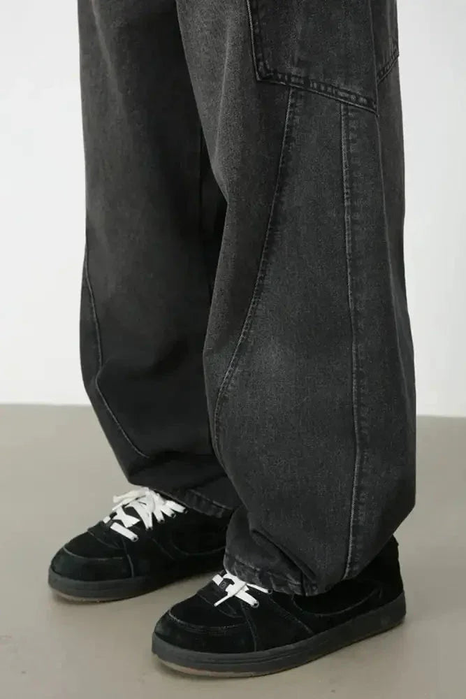 Men's Wide Leg Jeans with Pockets - Update AvenueTrendsi100400801763613100400801763613Men's Wide Leg Jeans with PocketsBlack
