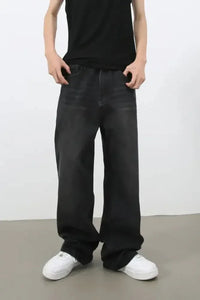 Men's Wide Leg Jeans with Pockets - Update AvenueTrendsi100400825082013100400825082013Men's Wide Leg Jeans with PocketsBlack