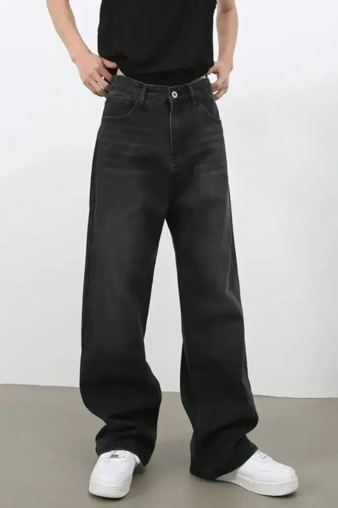 Men's Wide Leg Jeans with Pockets - Update AvenueTrendsi100400825082013100400825082013Men's Wide Leg Jeans with PocketsBlack