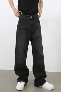 Men's Wide Leg Jeans with Pockets - Update AvenueTrendsi100400825082013100400825082013Men's Wide Leg Jeans with PocketsBlack