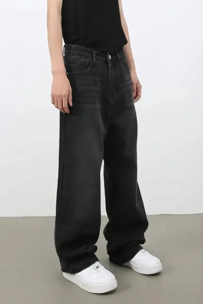 Men's Wide Leg Jeans with Pockets - Update AvenueTrendsi100400825082013100400825082013Men's Wide Leg Jeans with PocketsBlack