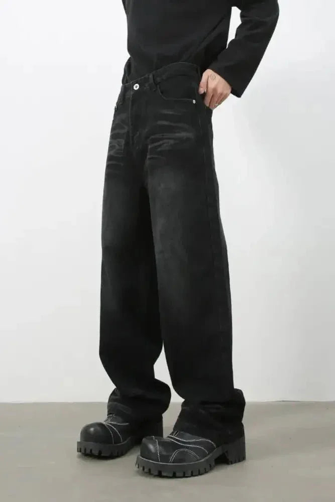 Men's Wide Leg Jeans - Update AvenueTrendsi100400400604116100400400604116Men's Wide Leg JeansBlack