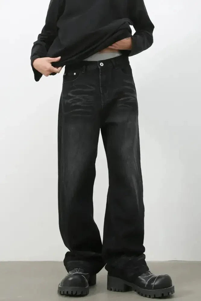 Men's Wide Leg Jeans - Update AvenueTrendsi100400400604116100400400604116Men's Wide Leg JeansBlack