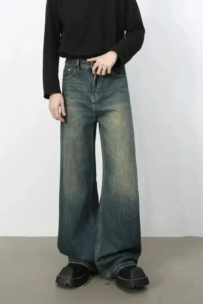 Men's Wide Leg Jeans - Update AvenueTrendsi100400744655015100400744655015Men's Wide Leg JeansDark