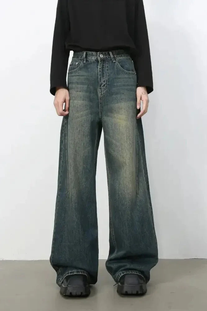 Men's Wide Leg Jeans - Update AvenueTrendsi100400744655015100400744655015Men's Wide Leg JeansDark