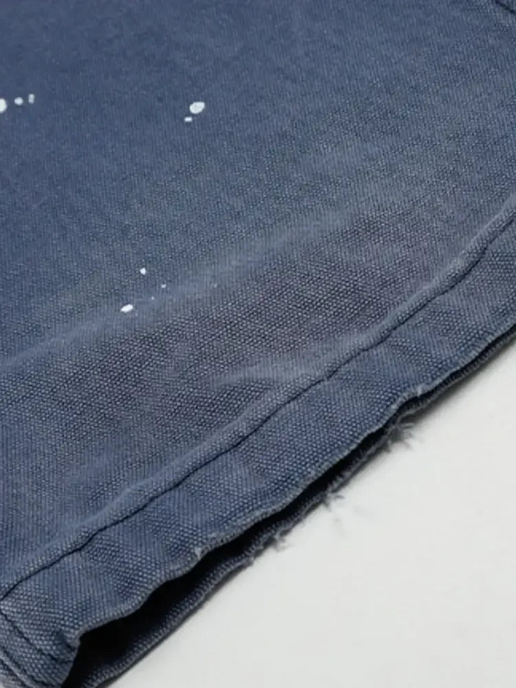 Men's Wide Leg Paint Splatter Jeans