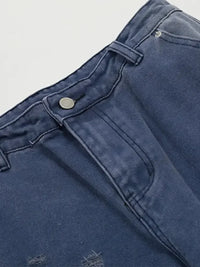 Men's Wide Leg Paint Splatter Jeans