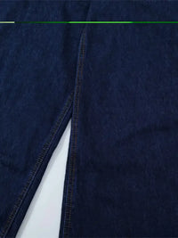 Men's Wide Leg Plaid Hem Jeans