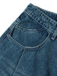 Men's Wide Leg Relaxed Fit Vintage Wash Jeans
