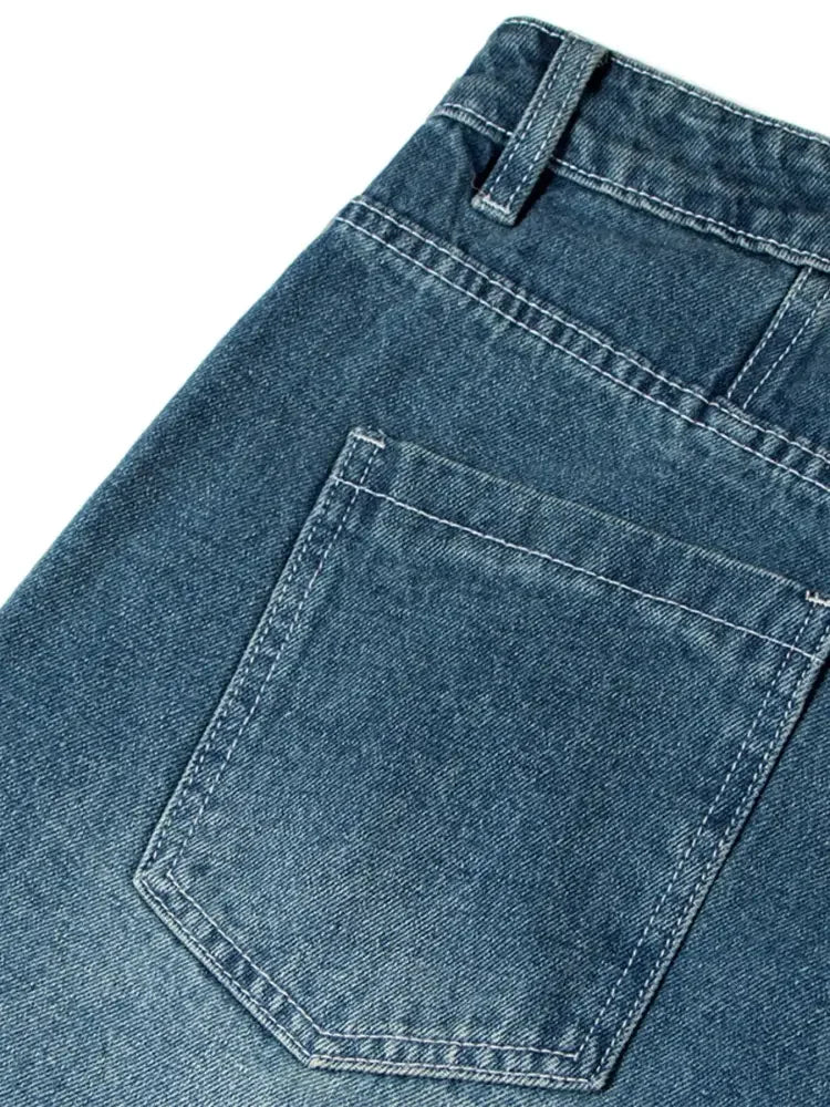 Men's Wide Leg Relaxed Fit Vintage Wash Jeans