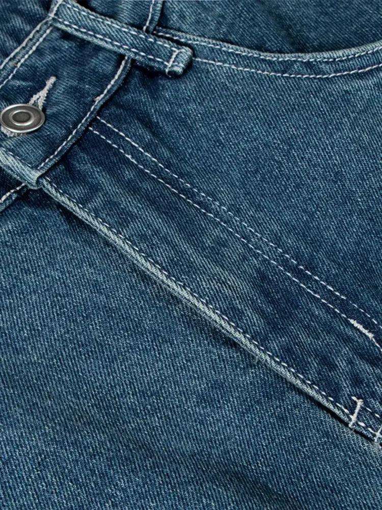 Men's Wide Leg Relaxed Fit Vintage Wash Jeans
