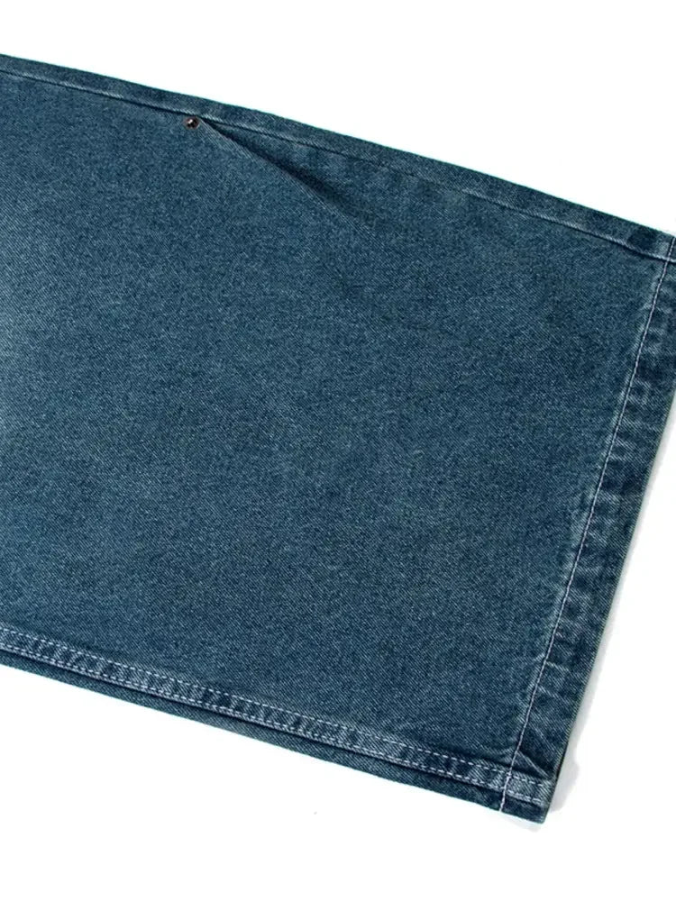 Men's Wide Leg Relaxed Fit Vintage Wash Jeans