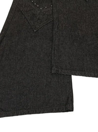 Men's Wide Leg Studded Jeans