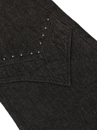 Men's Wide Leg Studded Jeans