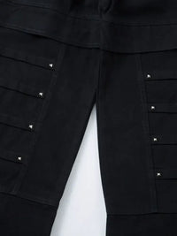 Men's Wide Leg Studded Jeans